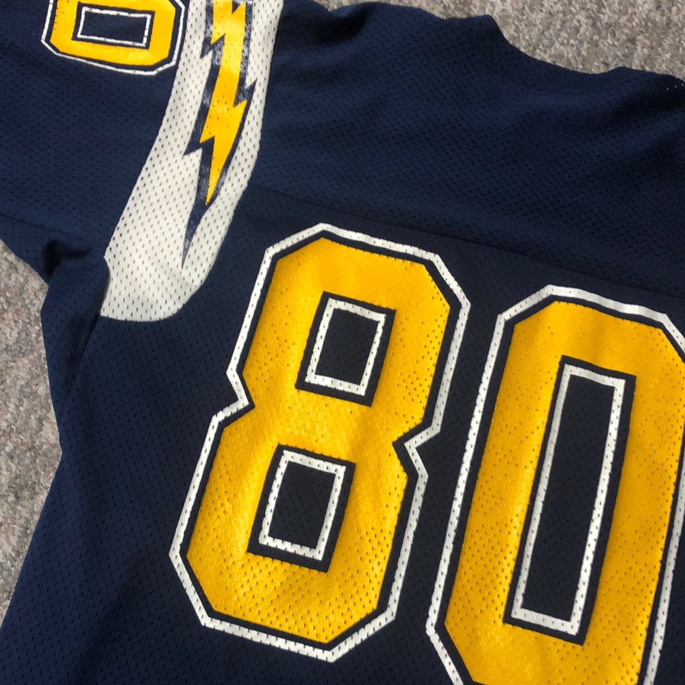 San Diego chargers jersey vintage sand knit throwback size large football
